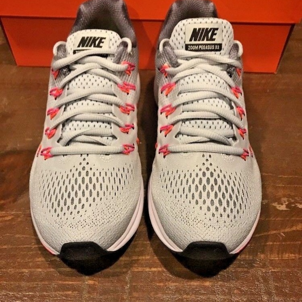 Nike Air Zoom Pegasus 33 Grey/Pink Womens Running - Picture 3 of 6